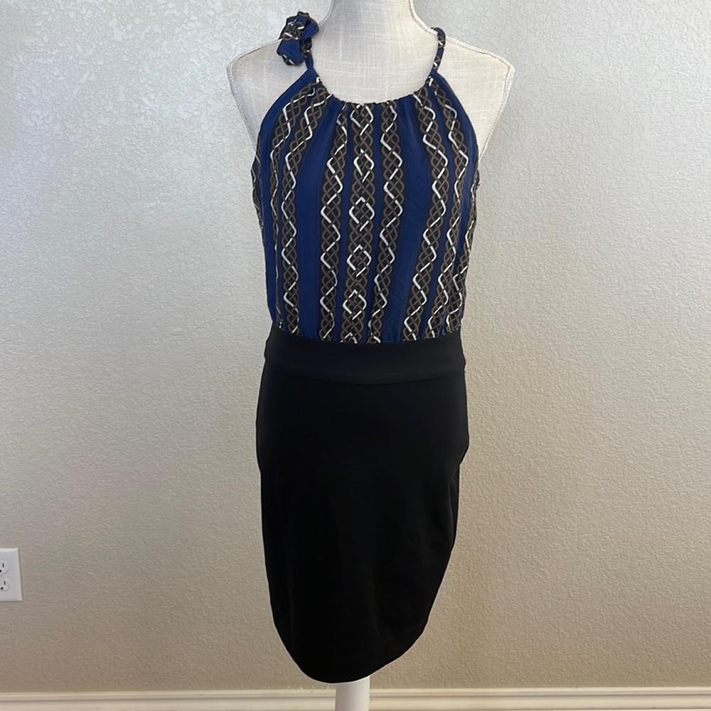 14. Women’s Nell 100% Silk Combo Sleeveless Dress size 6